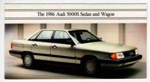 Vintage 1986 AUDI 5000S Sedan & Wagon Automobile Advertising Brochure/Mailer - Picture 1 of 3