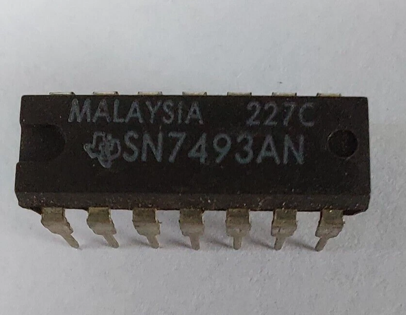 SN7493AN  circuit intégré  DIP 14  TEXAS INSTRUMENTS  (2 pièces) - Photo 1/1
