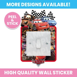 DISNEY AUTOS LICHTSCHALTER UMGEBUNG WAND AUFKLEBER ABZIEHBILD KINDER SCHLAFZIMMER - Bild 1 von 1