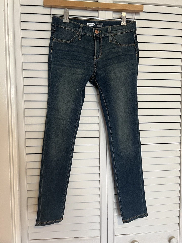 Pantalones de mezclilla OLD NAVY para niños niñas talla 12 Rockstar ajustados cintura ajustable Foto 1 de 4