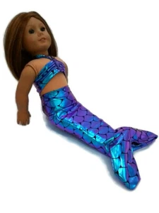 "Disfraz de sirena se adapta a muñecas chicas americanas de 18" muñeca ropa ¡cambia de color! - Imagen 1 de 5