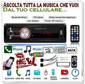 Radio per auto Radio macchina Autoradio bluetooth Autoradio universale USB AUX - Foto 1 di 7