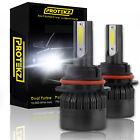 LED Headlight 2 Bulbs Kit CREE 9007 HB5 Power Bright Light All in One High & Low