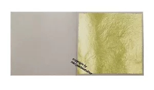 10 Blatt Echtes BLATTGOLD 23,75 Karat 3,8cm x 3,8cm Echt Gold Essbar Essen Küche - Bild 1 von 2