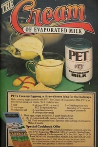 1981 Pet Evaporated Milk The Cream Eggnog Cookie Cheer Holiday Idea Vtg Print Ad - Picture 1 of 2