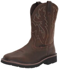 Wolverine - Men's Rancher Waterproof Steel Toe 10" Boot, Dark Brown/Rust, 11M