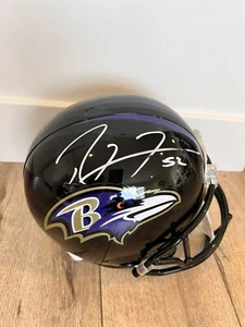 RAY LEWIS Signed Authentic Full Size Riddell Pro Line Game Helmet Ravens JSA COA - Picture 1 of 5