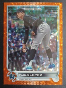 2022 Topps Series 2 Pablo Lopez ORANGE FOIL 054/299 #644 Miami Marlins