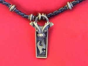 19.20" GUARDIAN CONTAINER PENDANT BRAIDED NECKLACE - UNIQUE!  - Picture 1 of 2