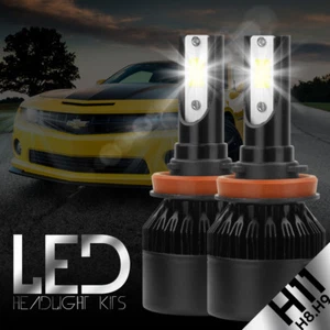 US High Power 6500k White H11 CREE LED Low Beam Headlight Lights Bulbs Kit Pair - Bild 1 von 12