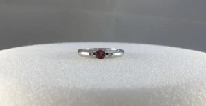 Ring 9 kt Weißgold 0,24 kt Rosa Topas & 0,03 kt Diamant Größe N 2,5 g NEU - Bild 1 von 7