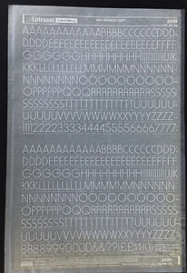 Letraset White 2489W 48pt. Horatio Light Capital Letters & Numbers - Picture 1 of 1