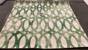 IVORY / GREEN 7' X 7' Square Back Stain Rug Reduced Price 1172668031 DDY675B-7SQ - Picture 1 of 4