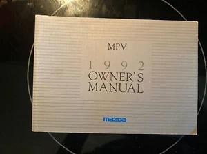 1992 Mazda MPV Van Owner Owner's Operator Manual User Guide 4WD 2.6L 3.0L V6 - Bild 1 von 2