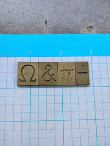 Brass Engraving Tiles Special - 1/2" Font Not For New Hermes - Picture 1 of 3
