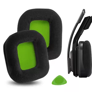 Geekria Velour Ear Pads for ASTRO Gaming A20 Headphones (Black Green) - Picture 1 of 6