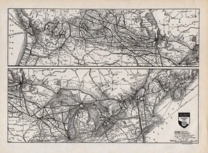 Mapa ferroviario vintage del Pacífico canadiense 1938 mapa ferroviario de Canadá 241 - Imagen 1 de 4