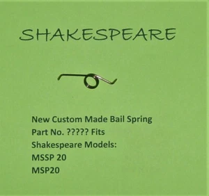1 SHAKESPEARE MSSP 20 & MSP20 REELS NEW CUSTOM MADE BAIL SPRING - Picture 1 of 3