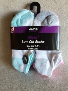 Zone Pro Mädchen tief geschnittene Socken 6 Paar Pack Schuhgröße 9-3,5 - Bild 1 von 5
