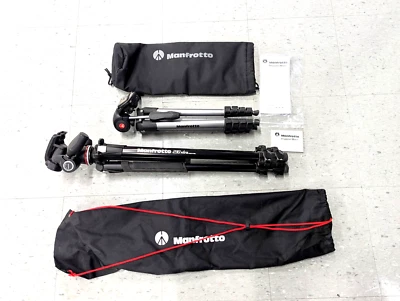 2 Manfrotto Tripods MK290XTA3-3WUS 290 Xtra Aluminum 804 3-Way Pan and a Compact - Image 1 of 4