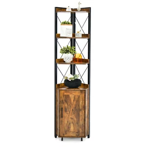 Giantex 6-Tier Corner Shelf Standing Bookcase Display Storage Rack Plant Stand - Picture 1 of 10
