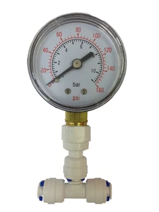 Pressure Gauge for Aquarium RO Reverse Osmosis System fits 6mm 1/4" water pipe - Picture 1 of 1