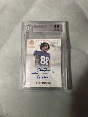 BGS 8.5 2017 Panini Encased Rookie Notable Signatures Evan Engram RC /75 Giants - Image 1 of 3