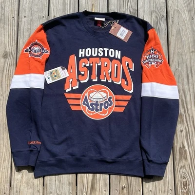 Men’s Mitchell & Ness Houston Astros All Over Print Crew Sweatshirt Large - Image 1 of 4