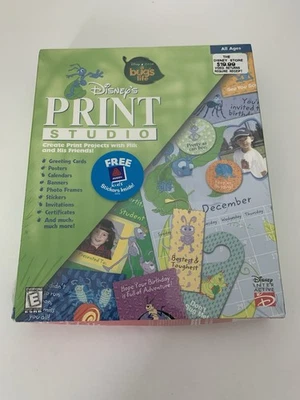 Disney/Pixar Print Studio A Bug's Life CD-Rom Create Cards Stickers Software 95’ - Image 1 of 4