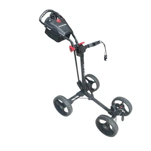 TourTrek One-Click 4-Wheel Golf Push Cart Black Folding Collapsible w/ Storage - Picture 1 of 6