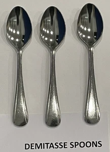 Demitasse Spoons HTF Three (3)  BSC  4 5/8" long Stainless Flatware - Japan - Picture 1 of 6