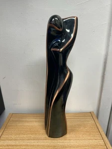 Estatua Escultura Mujer Provacativa Negra Rumana Apulum Lucru MCM AÑOS 80 - Imagen 1 de 7