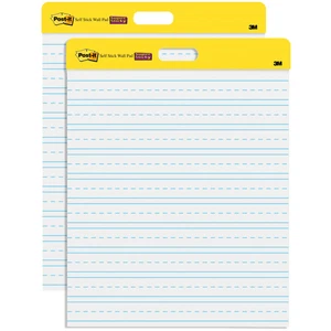 Post-it Self-Stick Wall P, 20" x 23", White, Primary Ruled, 2 P  20 S - Picture 1 of 7