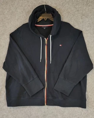 Tommy Hilfiger Sudadera con Capucha para Mujer 3X Negro Polar Cremallera Completa Sudadera con Capucha Foto 1 de 4