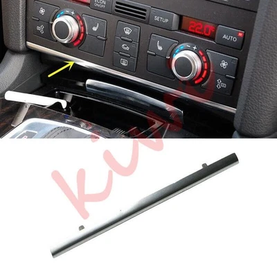 Para Audi A6 2005-2011 S6 2006-2008 Panel de aire acondicionado Chapado inferior Tira de ajuste Reemplazo Foto 1 de 4
