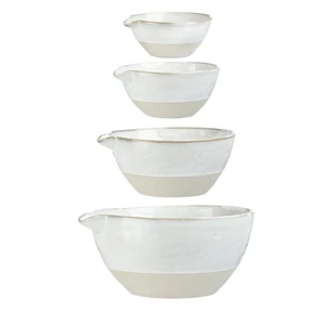 Stoneware White Batter Bowls (Set of 4) - Picture 1 of 6