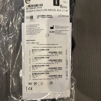 DJO Exos Boxer's Fracture Brace Medium, Left, 325-51-1111, NEW - Image 1 of 2