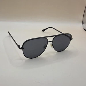 Quay Australian High Key Mini 126 Classic Aviator Sunglasses Black Frame EUC! - Picture 1 of 17