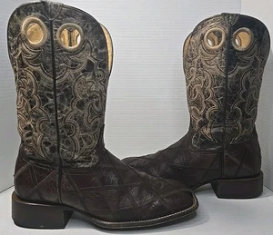 Größe 11D Cody James Herren Exotisch Vollschaft Strauß Westernstiefel - Breit Eckig - Bild 1 von 10