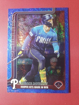 2025 Topps Update US 184 Bryce Harper Ribbie Royalty Blue Sand Glitter 128/150 - Image 1 of 4
