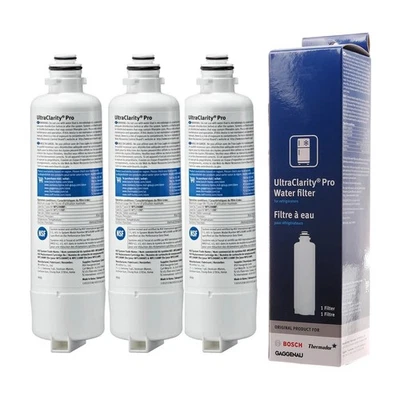 3 filtros de agua para refrigerador Bosch Ultra Clarity Pro BORPLFTR50 11025825 11032531 Foto 1 de 4