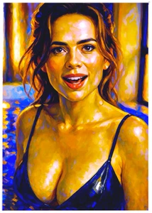 HAYLEY ATWELL * Custom ACEO * Fun Novelty * CELEBRITY * Art Card * ATC - Bild 1 von 2