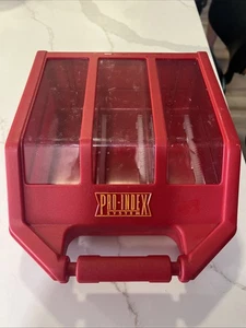 VINTAGE Pro-Index Card Organizer Red - Picture 1 of 6