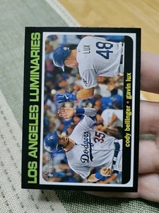 Tarjetas combinadas Topps Heritage #CC-6 2020 Los Angeles Luminaries (Bellinger/Lux) - Imagen 1 de 2