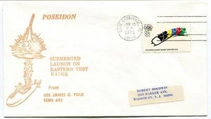 1973 POSEIDON Submarine Launch from ETR USS James K. Polk - Cape Canaveral NASA - Imagen 1 de 1