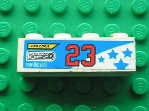 LEGO White Brick 1x4 23 Blue Stars Left Sticker Ref 3010pb149L Set 8125 - Picture 1 of 1