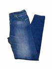Women’s Leggings Jean Printed Pants Fleece Lined Blue Size Extra Large Pre-Owned