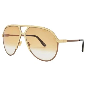 Tom Ford Xavier TF 1060 30F Shiny Gold/Brown Lenses Sunglasses New - Picture 1 of 5