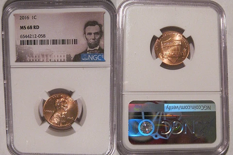 2016 P Lincoln SHIELD Cent 1c NGC MS 68 RD Lincoln Label Cover