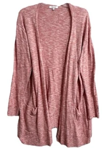 Madewell Summer Ryder Cardigan Marled Pink Long Line Loose Open Front Size XXL - Picture 1 of 5